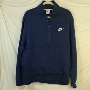 Nike Men's Deep Blue Zip-Up Sweater